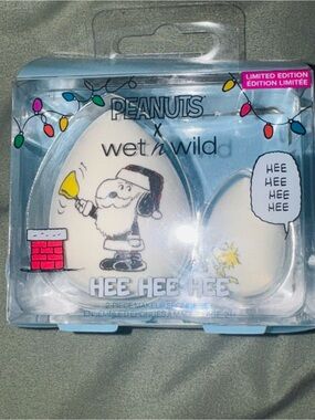 Peanuts x wet n wild Holiday Makeup Sponge Set - White beauty blenders rareNew!